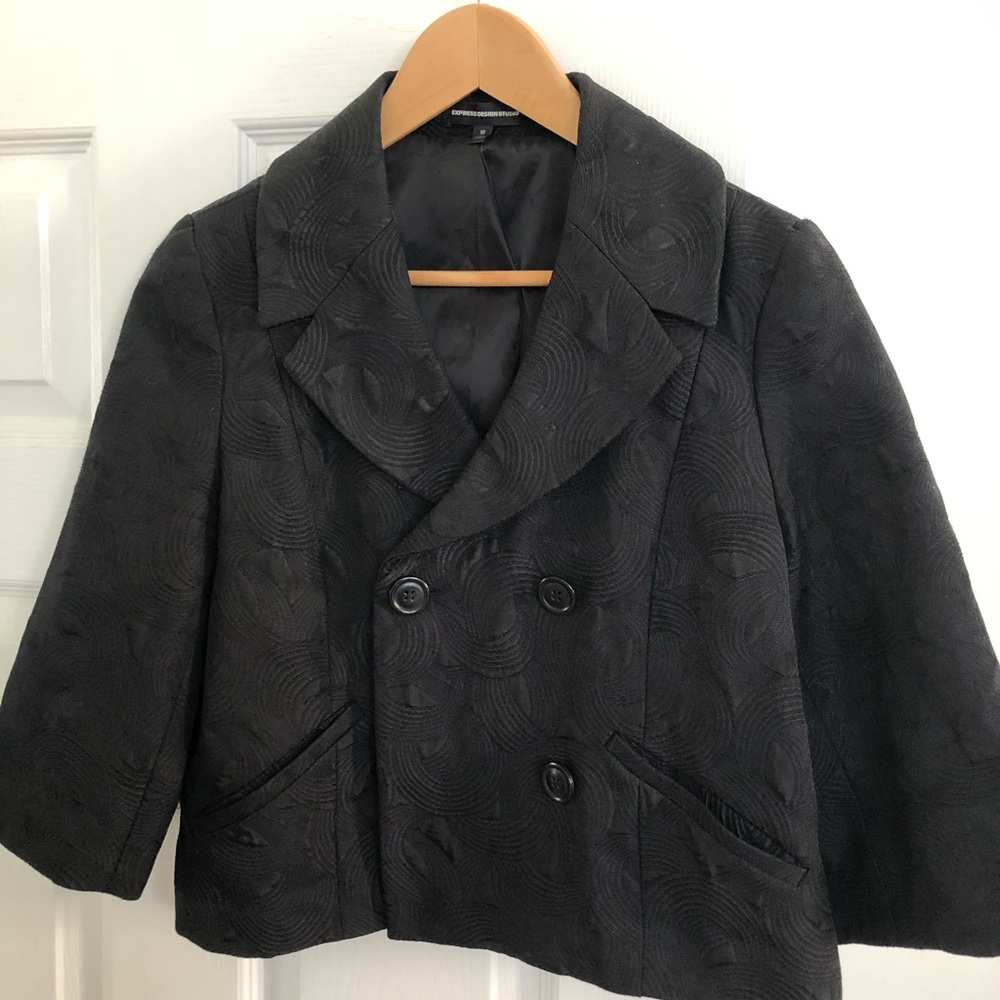 Black Express cropped blazer